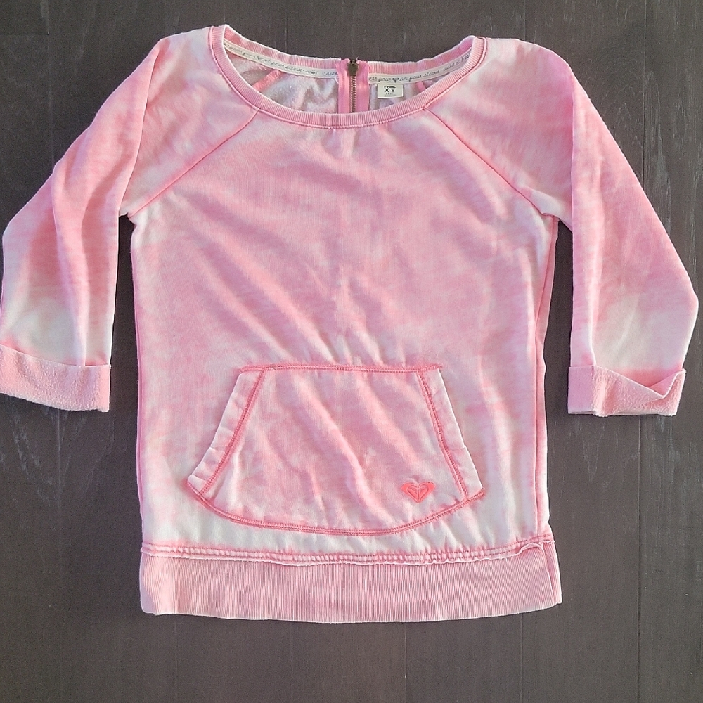 Roxy Pink Sweatshirt Relaxed Fit Crew Neck